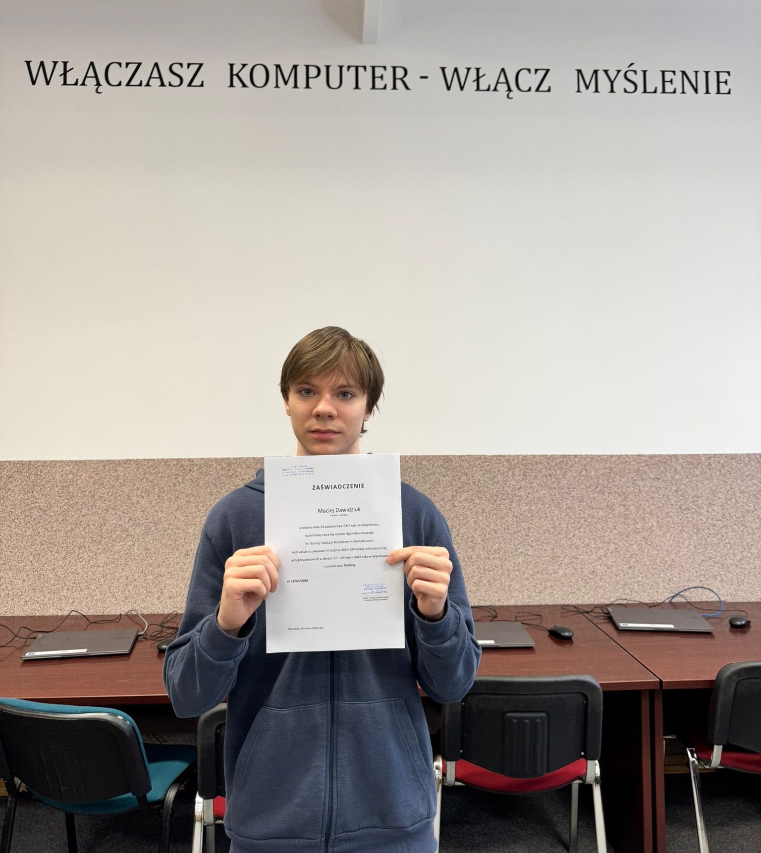 Finalista XXXIII Olimpiady Informatycznej